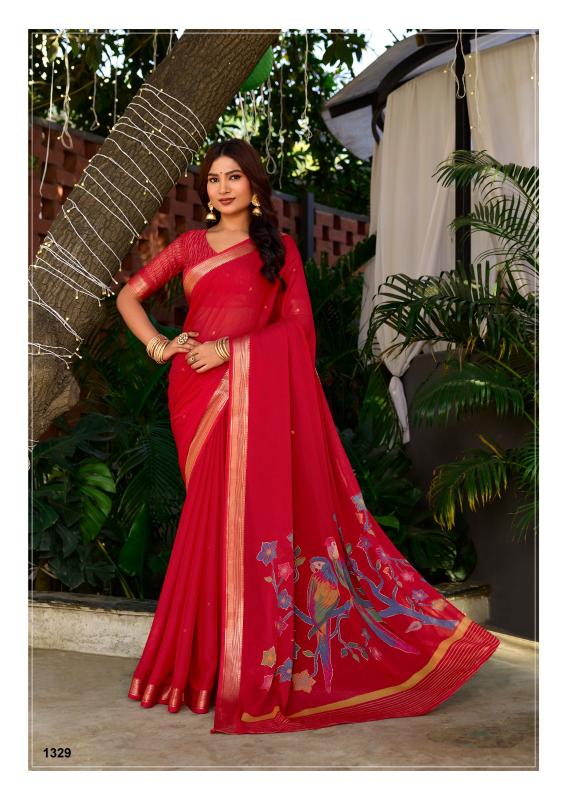 Sr senara parrot foil set saree wholesale